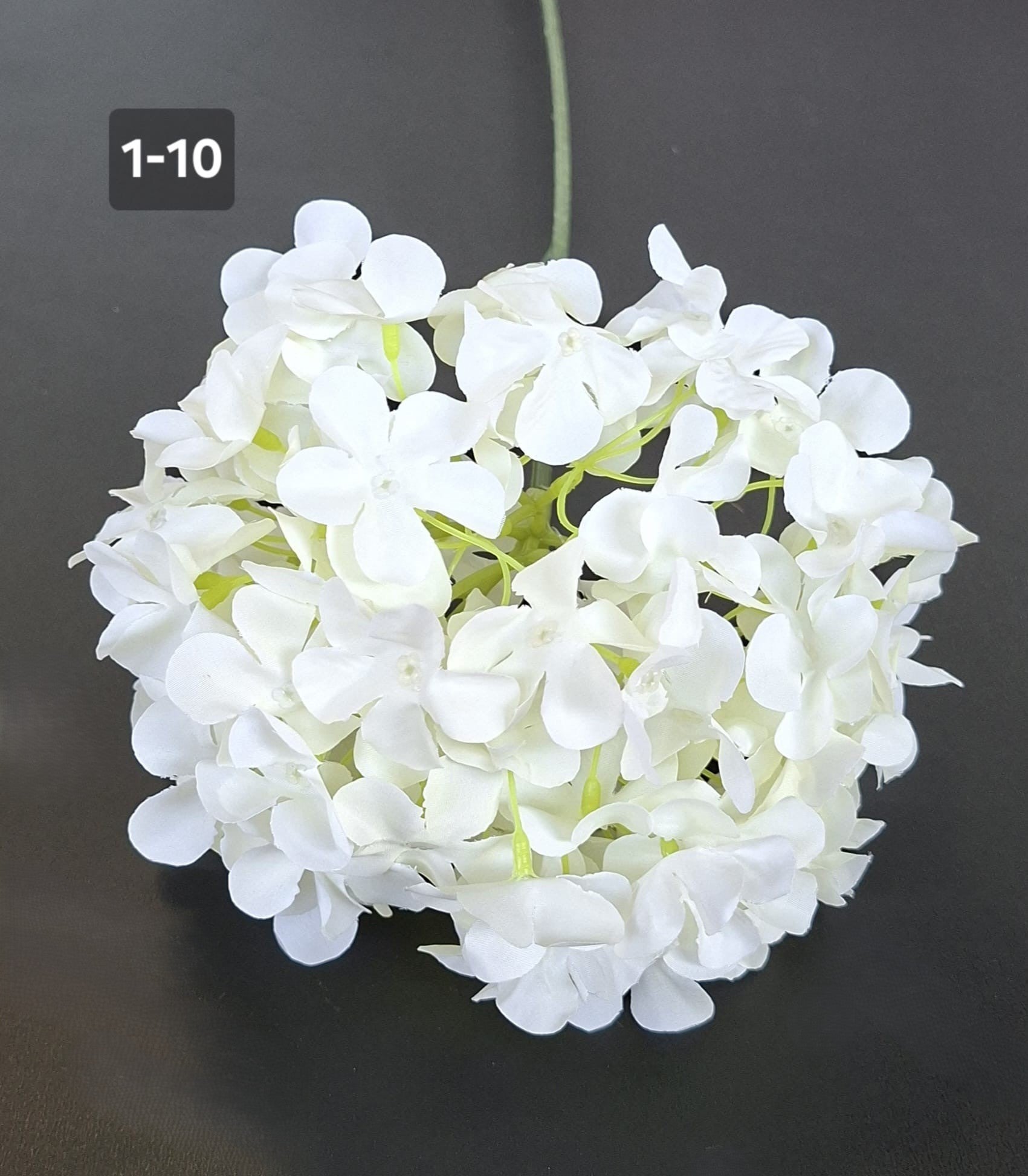 Fir Hortensie artificială alb crem - 70cm